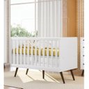 Ver imagem 2 de Berço Qmovi Mini Cama Retrô Branco Acetinado