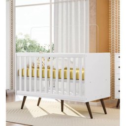 Berço Qmovi Mini Cama Retrô Branco Acetinado - 2