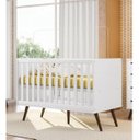 Ver imagem 2 de Berço Qmovi Mini Cama Retrô Branco Acetinado