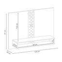 Ver imagem 4 de Painel para Tv Home Suspenso Form Castanho Off White – Hb Móveis