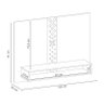 Painel para Tv Home Suspenso Form Castanho Off White – Hb Móveis - 4