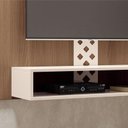 Ver imagem 3 de Painel para Tv Home Suspenso Form Castanho Off White – Hb Móveis