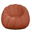 Ver imagem 3 de Kit 02 Poltrona Decorativa Concha Base Arco Giratória Veludo Cor:terracota