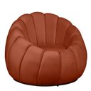 Ver imagem 1 de Kit 02 Poltrona Decorativa Concha Base Arco Giratória Veludo Cor:terracota