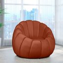 Ver mais imagens de Kit 02 Poltrona Decorativa Concha Base Arco Giratória Veludo Cor:terracota
