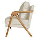 Ver imagem 4 de Kit 4 Poltronas Cadeira Mona Luxo Recepção - Linho Bege