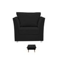 Ver imagem 2 de 01 Poltrona Lisboa Decorativa + 01 Puff Opala Decorativo Suede Escolha Sua Cor