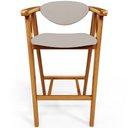 Ver imagem 6 de Kit 06 Banquetas Alta Para Cozinha Sala de Jantar Fixa Cecília L02 Linho Bege - Lyam Decor
