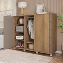 Ver imagem 2 de Cômoda Espaçosa 2 Portas 3 Prateleiras Caemmun Pegasus Buriti / Fendi