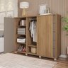 Cômoda Espaçosa 2 Portas 3 Prateleiras Caemmun Pegasus Buriti / Fendi - 2