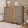 Cômoda Espaçosa 2 Portas 3 Prateleiras Caemmun Pegasus Buriti / Fendi - 1