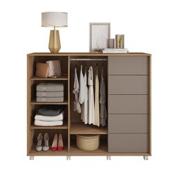 Cômoda Espaçosa 2 Portas 3 Prateleiras Caemmun Pegasus Buriti / Fendi - 4