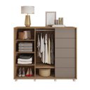 Ver imagem 4 de Cômoda Espaçosa 2 Portas 3 Prateleiras Caemmun Pegasus Buriti / Fendi