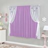 Cortina para Quarto de Meninas Layla 2,00m x 1,80m Lilás - 1