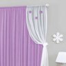 Cortina para Quarto de Meninas Layla 2,00m x 1,80m Lilás - 2