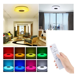 Painel Plafon Led 36W Musical Dimerizavel Bluetooth C/ Controle E App - 4