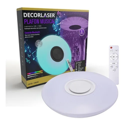 Painel Plafon Led 36W Musical Dimerizavel Bluetooth C/ Controle E App - 1