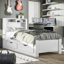 Ver imagem 1 de Cama Solteiro com Gavetas Invicta Branco Brilho - Santos Andirá