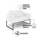 Ver imagem 6 de Sofá Namoradeira com 2 Poltronas Base Industrial Preto Marisa Corano