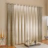 Cortina para Sala 3,00m x 2,60m Safari Tecido Cetim Prata - 1