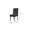 Ver imagem 4 de Conjunto: Mesa Sala Jantar Nevada c/ Tampo Madeirado c/ Vidro Canto Curvo 180x90cm e 6 Cadeiras