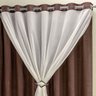 Cortina para Sala 3,00m x 2,60m Napoli Tecido Seda Tabaco - 2