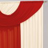 Cortina para Janela 2,00m x 1,60m Mariana Palha com Vermelho - 2