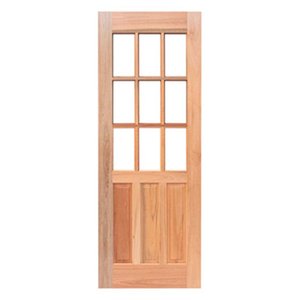 Porta de Madeira Maciça Pe09q de Eucalipto Linha Gold Esel Esquadrias - 2.10 (a) X 0.80 (l)