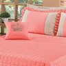 Colcha Queen Size Charlotte 7 Peças Tecido 180 Fios Salmão - 2