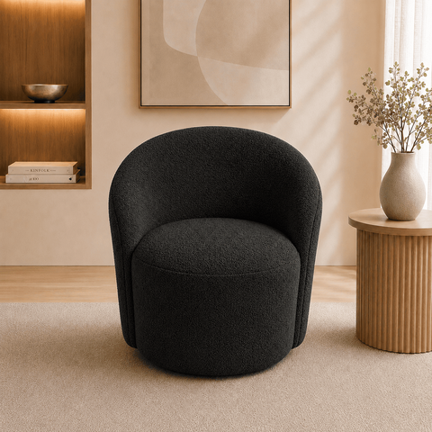 Poltrona Decorativa Yara Boucle Sala Estar Quarto Recepção Confortável