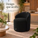 Ver imagem 3 de Poltrona Decorativa Yara Boucle Sala Estar Quarto Recepção Confortável