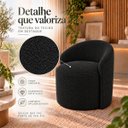 Ver imagem 2 de Poltrona Decorativa Yara Boucle Sala Estar Quarto Recepção Confortável