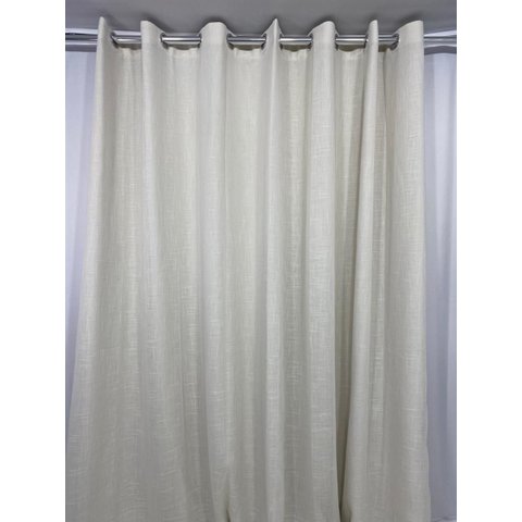 Cortina no Tecido Linho Flamê Trigo com Forro Microfibra Bege - 2,70l X 1,70a