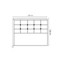 Ver imagem 3 de Cabeceira De Cama Box Luiza King 195cm X 106cm Couro Preto Ms Decor