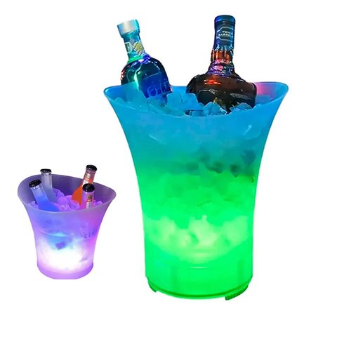 Balde de Gelo Caixa de Som Bluetooth 5 Litros Led Rgb Speaker Alto Falante Som Festa Reuniao Comemor