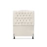 Cabeceira de Cama Box Solteiro 90 Cm Dunas - Veludo Bege Claro. - 2
