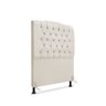 Cabeceira de Cama Box Solteiro 90 Cm Dunas - Veludo Bege Claro. - 1