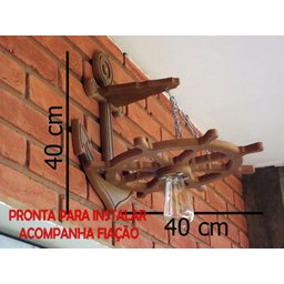 Arandela Luminária Lustre Leme De Navio Rustico 110/220v - 2
