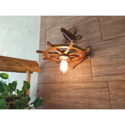 Arandela Luminária Lustre Leme De Navio Rustico 110/220v - 1