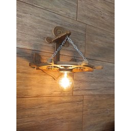 Arandela Luminária Lustre Leme De Navio Rustico 110/220v - 7