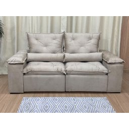 Sofá Retrátil e Reclinável 2,00m em Tecido Veludão C/ Pillow Nos Braços Athenas - Montagem Inclusa:b - 3