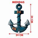 Ver imagem 5 de Âncora Quadro Decoração Náutica Parede Casa Praia Kit 2pçs
