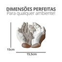 Ver imagem 4 de Porta Objetos Decorativo Mãos 15,5cm em Cimento Artesanal Branco
