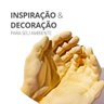 Porta Objetos Decorativo Mãos 15,5cm em Cimento Artesanal Branco - 7