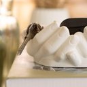 Ver imagem 3 de Porta Objetos Decorativo Mãos 15,5cm em Cimento Artesanal Branco