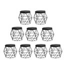 Ver imagem 1 de Kit 9 Puffs Decorativos Aramado Vanessa-Assento Preto
