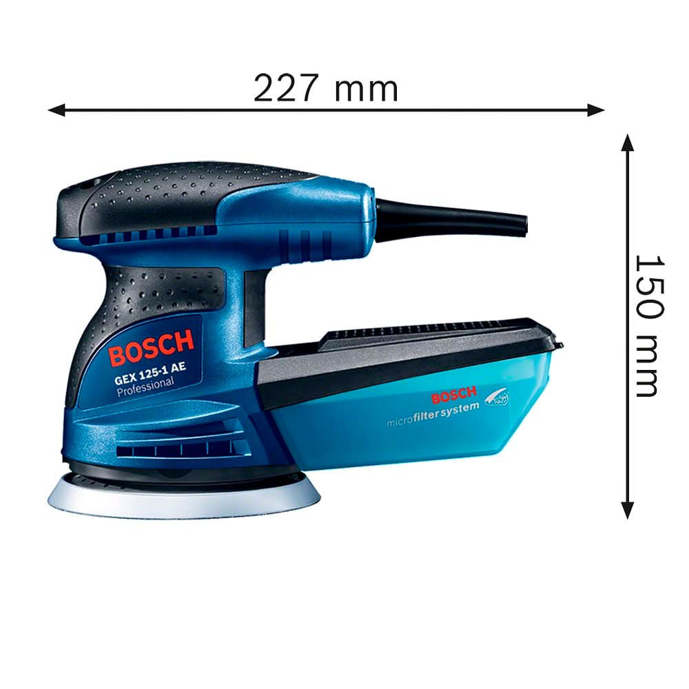 Lixadeira Excentrica Gex 125-1 Ae 250w Bosch 127v - 0601.387.5d0-000 - 9