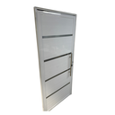Ver imagem 4 de Porta de Aluminio Lambril Branco com Puxador e Friso Linha 25 - 210x90 Direita