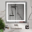Ver imagem 4 de Espelho Jateado Quadrado Iluminado com Led Frio e Touch 70x70cm