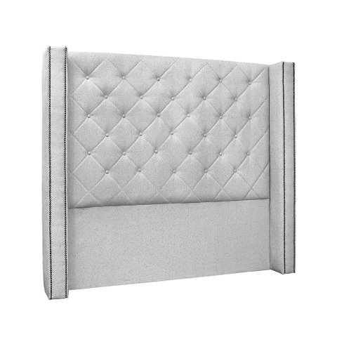 Cabeceira Cama Box King 195 Cm Vicenza Linho Grigio S04 - D'Rossi